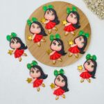 Aplique Biscuit Natal Boneca estrela -Unid - Imagem 2