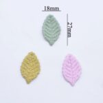 Aplique Folha tricot tecido Lã - 5 unidade - Imagem 2