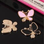 Aplique Borboleta com strass Esmaltada 2unid. - Imagem 2