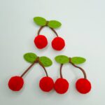 Aplique Para Laços Cereja Com Folha- 3unid - Imagem 2