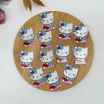 Aplique Hello Kitty acrilico glitter- 2unid - Imagem 2
