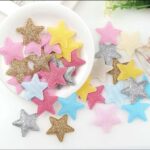 Aplique Estrela Glitter Acolchoado sortido 5unid