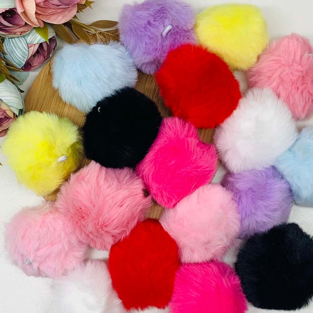 pompom pelucia 5cm Pompom Pelúcia 5,0cm -2unid. - Imagem 1