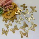 Aplique borboleta de Lonita Dourada -2 unidade - Imagem 2