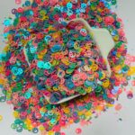 Mini Aplique Emoji Paetê Confete 6mm - Imagem 2