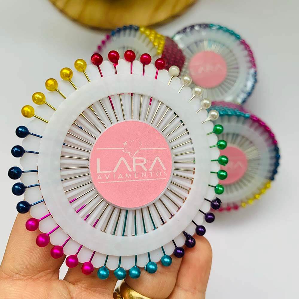 alfinete marcador colorido Alfinete Para Costura Cabeça Colorida Com 40 Unidades