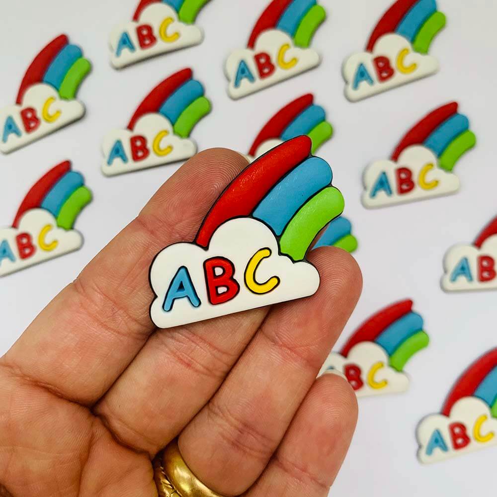 aplique escolar abc arco iris2 Aplique Escolar ABC arco iris- 3unid.
