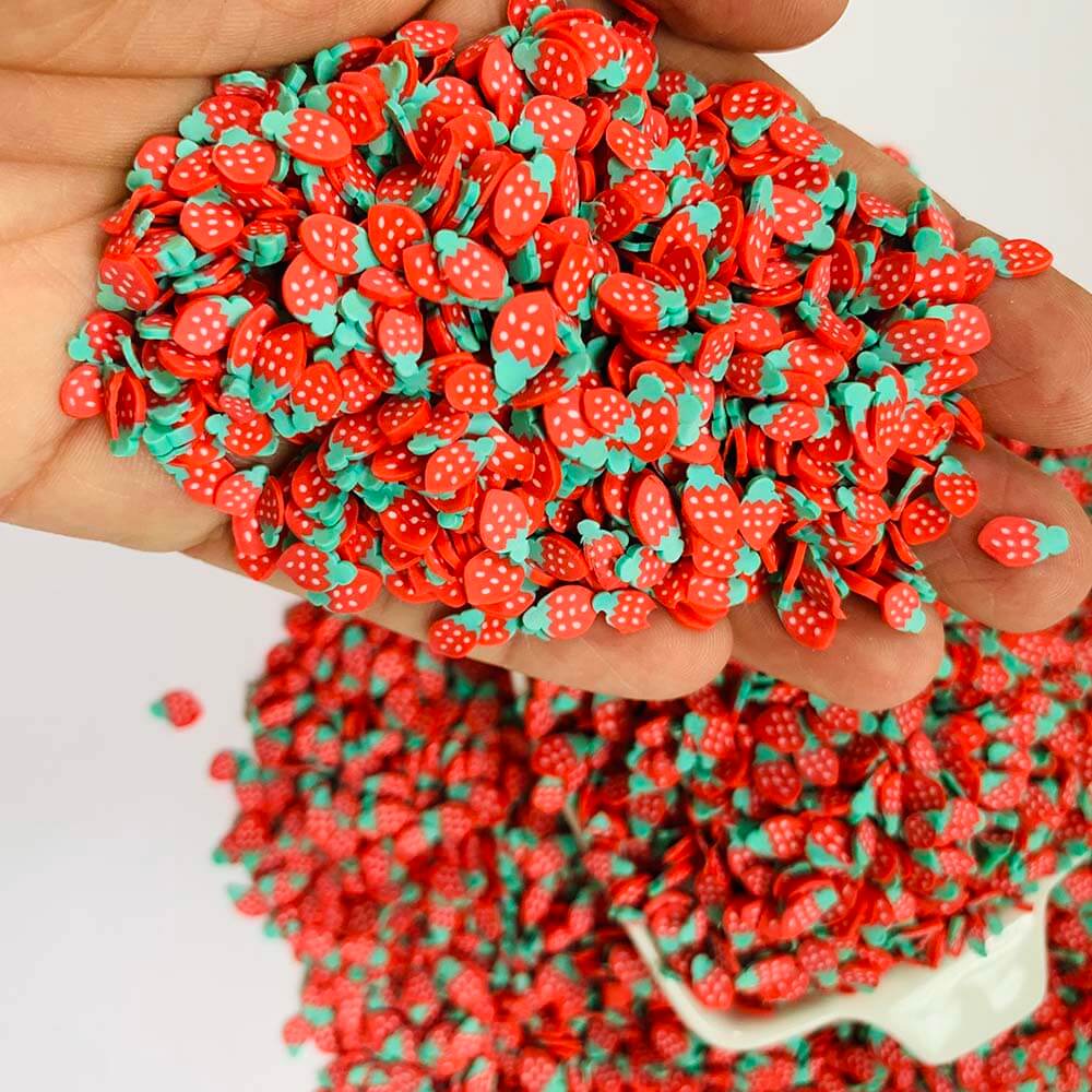 aplique fimo mini moranguinho aplique fimo mini morango