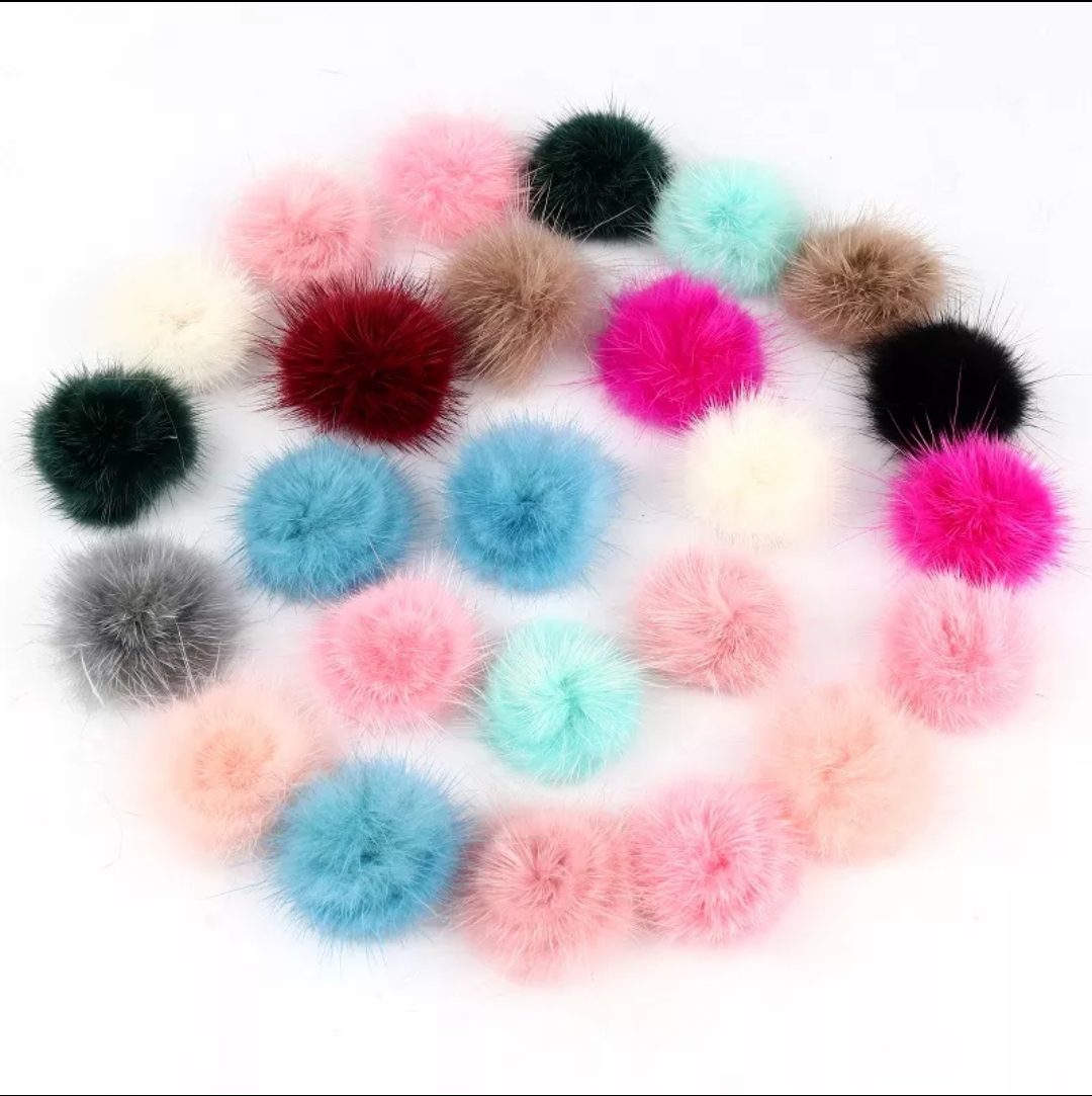 pompom pelucia achatado inferno Aplique Pompom Achatado Pelúcia 2,5cm-2unid