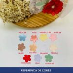 Aplique Flor tecido Cetim com Raminho 02 Unid. - Imagem 3