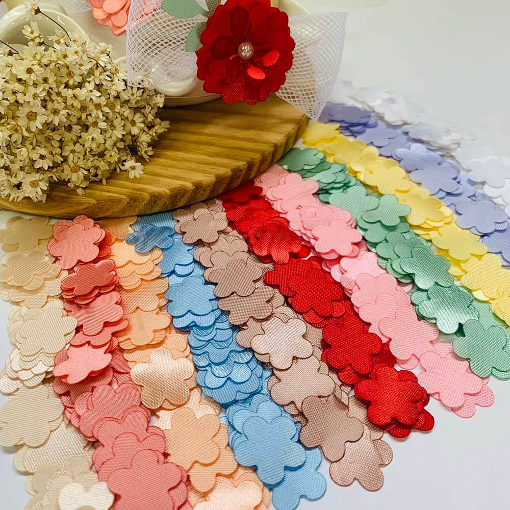 flor de cetim pequena modelo 21 Pétala de flor Cetim para Customizar 25 Unid.