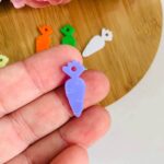 Pingente para pulseiras Cenourinha Coelho da páscoa -6unid - Imagem 2