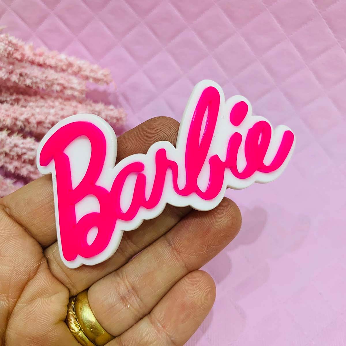 aplique grande barbie curvado Aplique para Tiara Barbie curvado -1unid