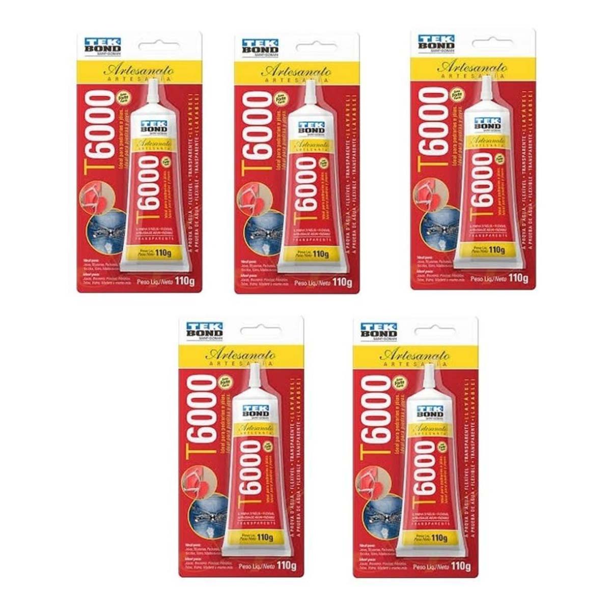 cola-tekbond-t6000-artesanato-extra-forte-110g Cola T6000 Tek Bond bisnaga 110grs
